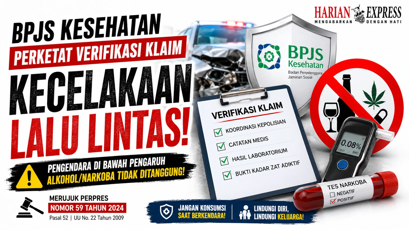 BPJS Kesehatan Tolak Klaim Kecelakaan Akibat Alkohol, Ini 21 Kondisi yang Peserta Harus Bayar Sendiri BPJS Kesehatan Tolak Klaim Kecelakaan Akibat Alkohol, Ini 21 Kondisi yang Peserta Harus Bayar Sendiri