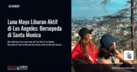 Liburan Aktif ala Luna Maya di Los Angeles, Bersepeda di Santa Monica Jadi Cara Tetap Bergerak