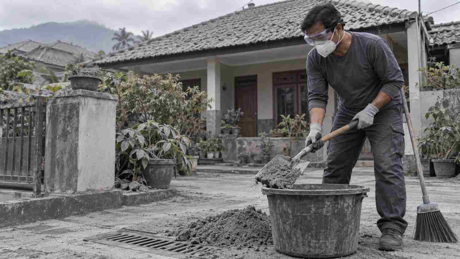 Cara Aman Membersihkan Abu Vulkanik dari Rumah